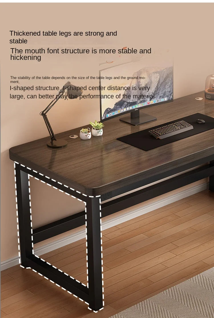 Solid wood computer desk, study desk, writing desk, long table, simple bedroom gaming desk, workbench