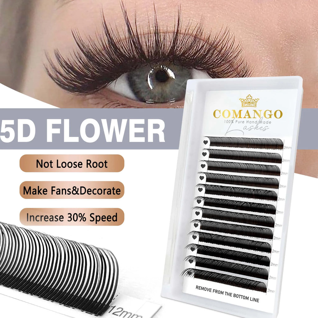 12Rows 5D Flora Fairy Eyelashes Extension Brown Black Premade Spikes Volume Fans Fairy Flora Mink False Lash DIY Makeup