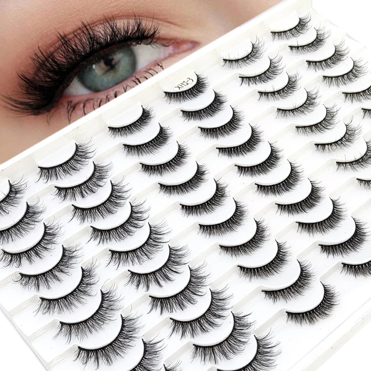 HBZGTLAD 30/40 pairs of natural long 3D artificial mink false eyelashes false eyelashes makeup set mink eyelashes extended eyela