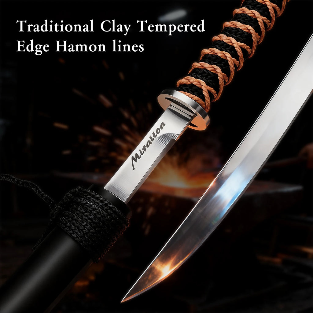 Professional Japanese Katanee Outdoor Tactical Knife with High-quality Stainless steel blade Multi-purpose Pocket Knifes