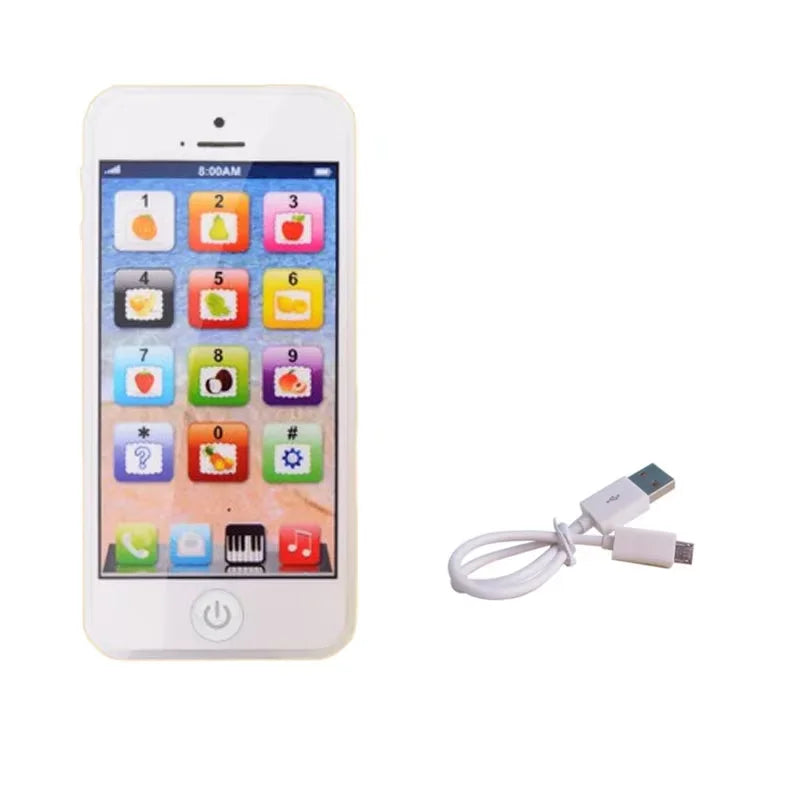 Kids Early Educational Mobile Phone Toy Children English Learning Music Cellphone with Light and Sound for Baby Infant Gift
