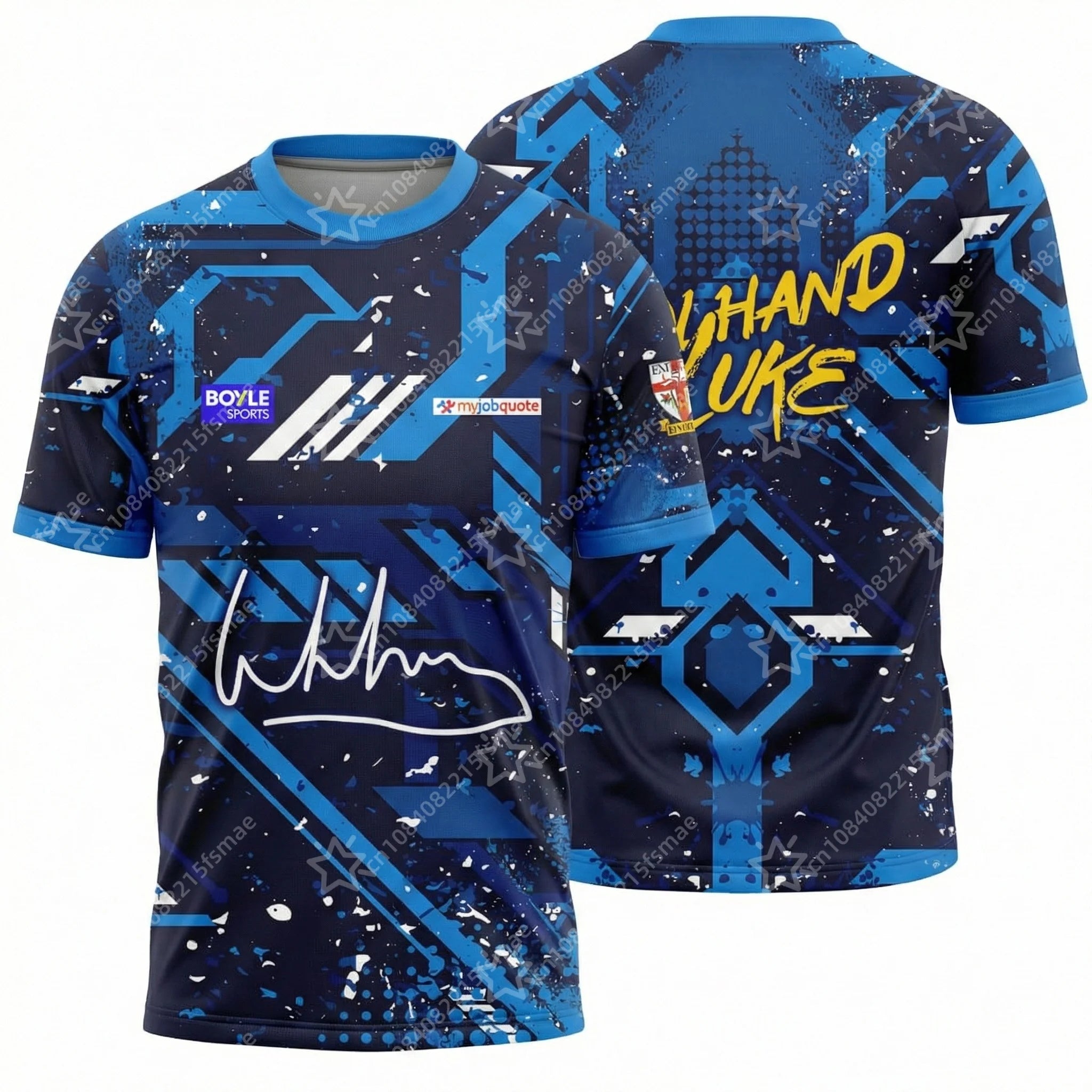 2026 PDC Luke Humphries Darts Jersey Cool Hand Luke Shirt 3D Print Blue Graffiti Sportswear Short Sleeve Tee Professional Tops