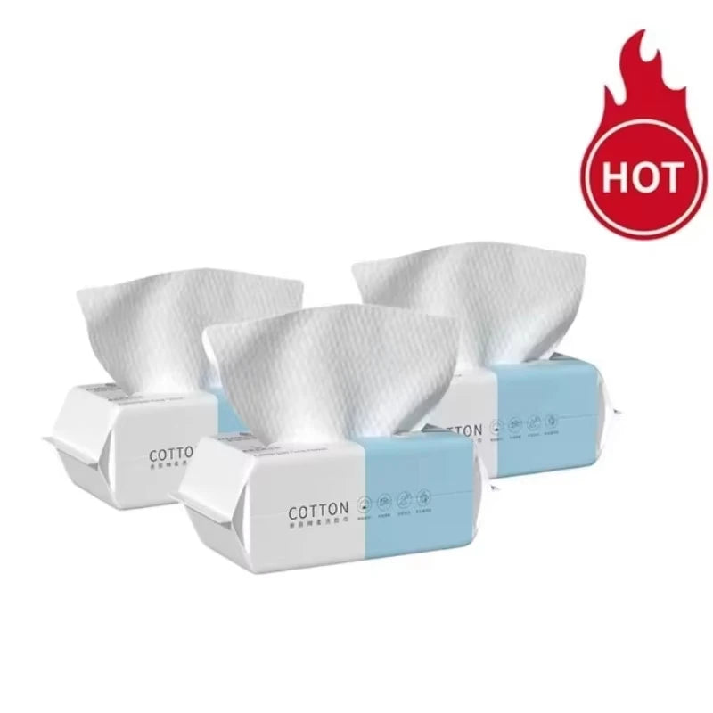 3pack Color Disposable Cotton Facial Towels For Sensitive Skin