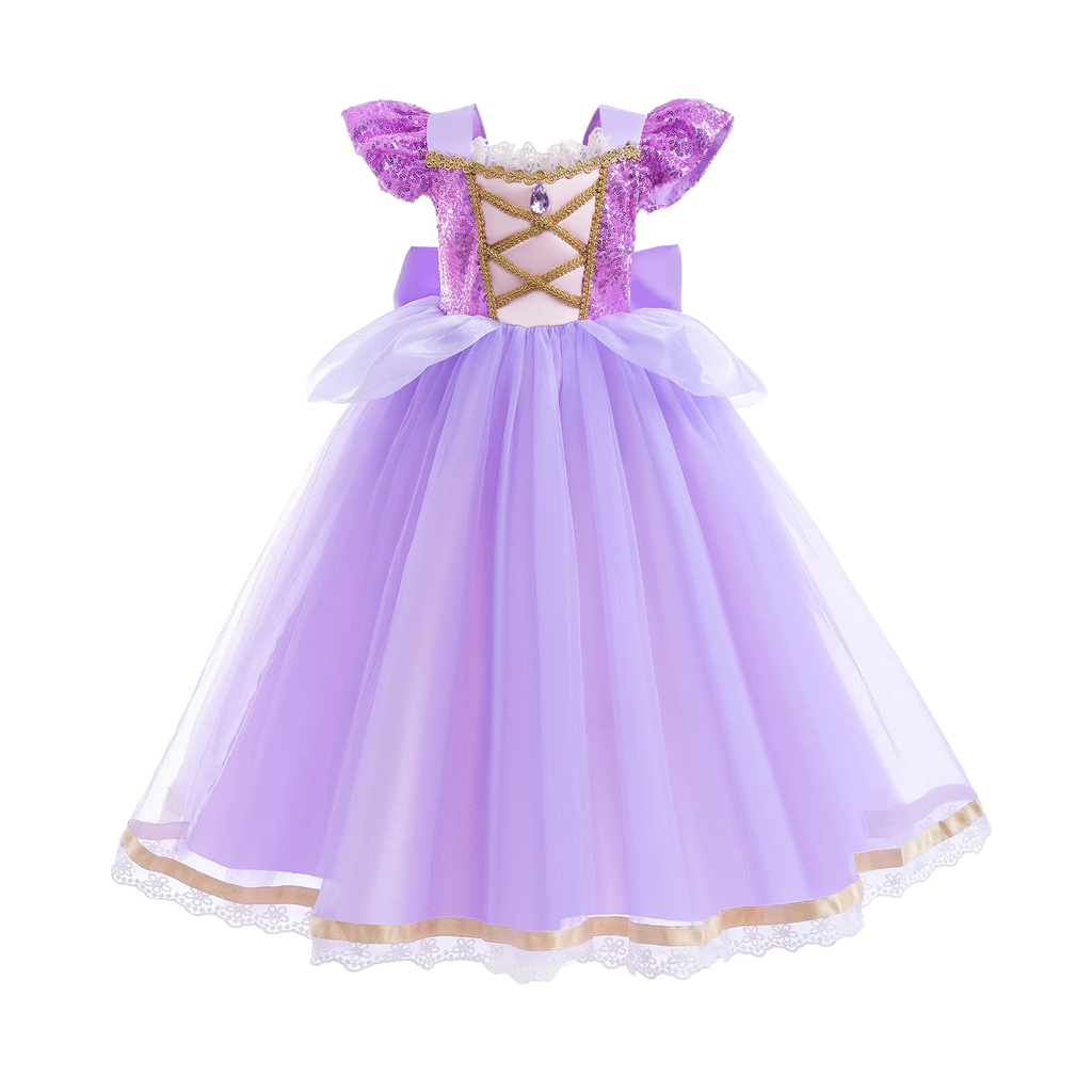 Kids Princess Cosplay Costume Girl Snow Queen Dress Halloween Carnival Clothes Cute Cosplay Evening Party Clothing for 2-10 Year