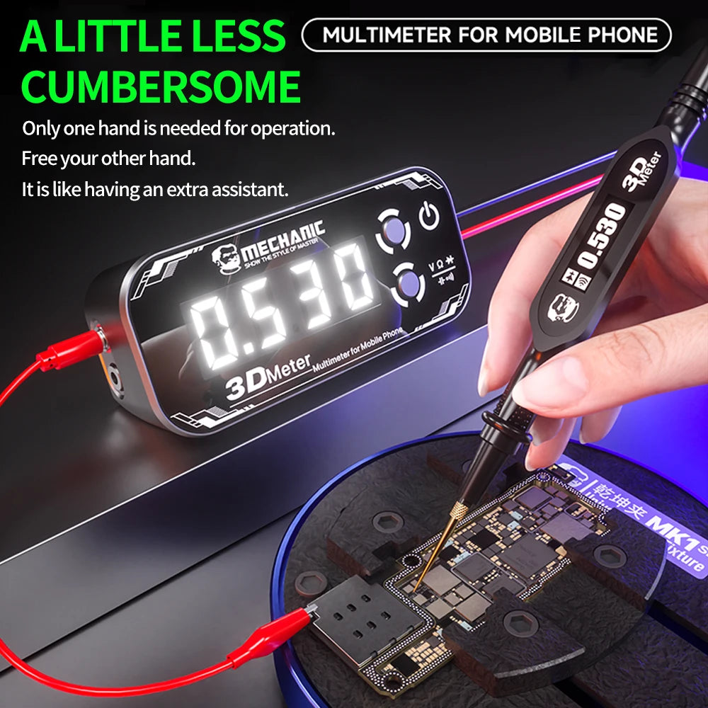 MECHANIC 3D METER Detective 3.0 Three-screen Digital Display Multimeter for Voltage Capacitance Resistance Measurement Tool