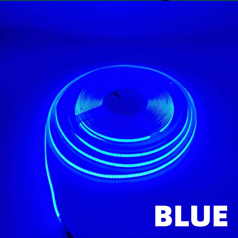 DC 12V 24V FOB COB Strip 320Leds/M High Density RA90 White 3000K 4000K 6000K IP20 Flexible Ribbon Rope LED Light
