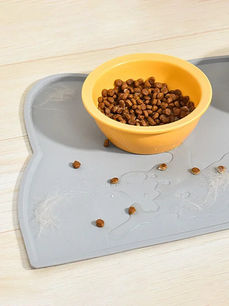 Special Silicone Feeding Mat for Dogs & Cats, Waterproof Non-Slip Anti-Spill Pet Bowl Tray