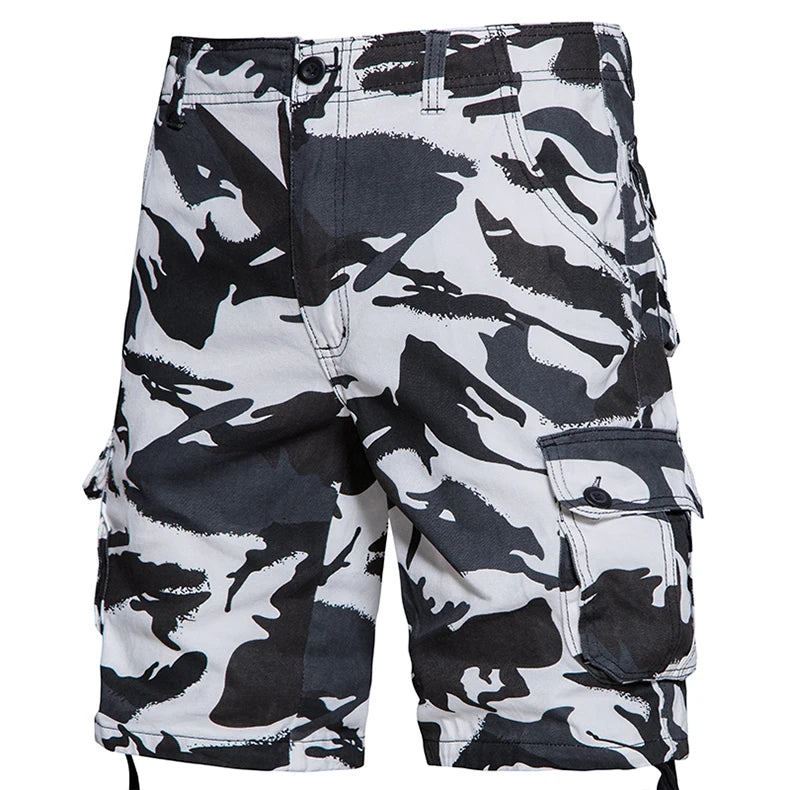 Tactical Cargo Shorts Men Camo Joggers Shorts Casual Outdoor Sports Half Pants Pocket Cotton Breathable Cargo Shorts