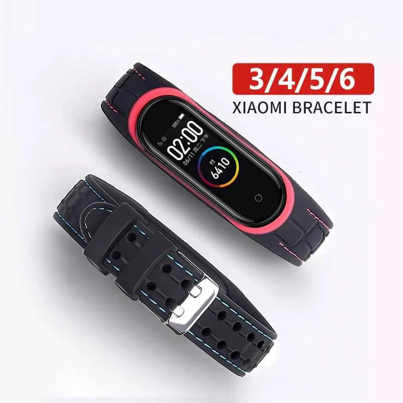 Strap for Mi Band 7 6 5 4 3 Watchband Sport Silicone Smartwatch Bracelet for Xiaomi Mi Band 6 4 7 5 Strap Accessories Wristband