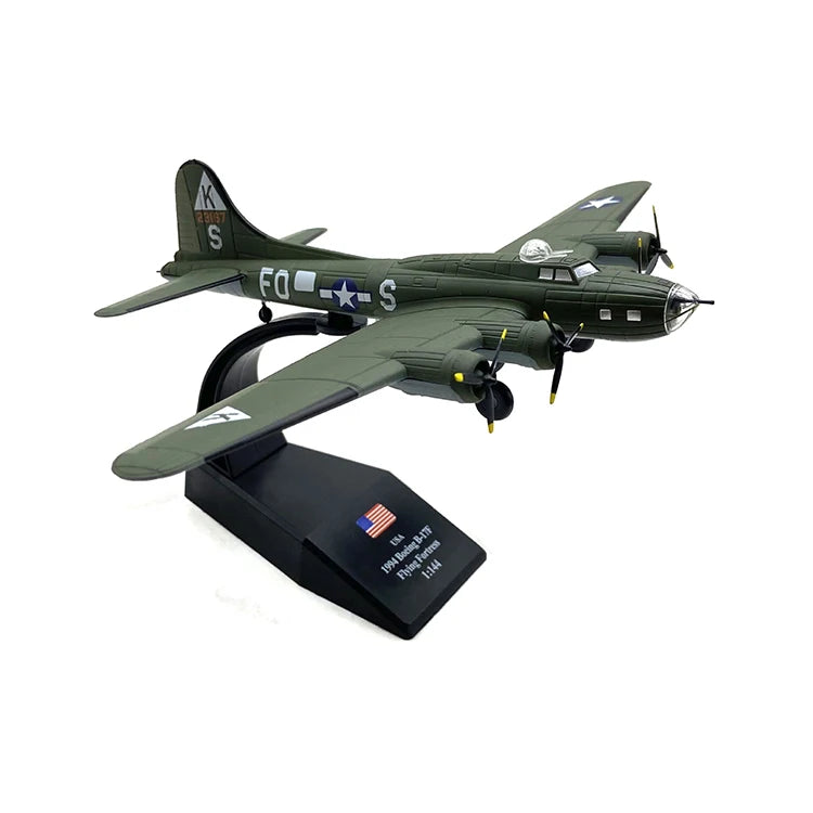 JASON TUTU 1/144 Scale American Boeing Flying Fortress B-17 Model Aircraft Adult Children Toys for Display Show