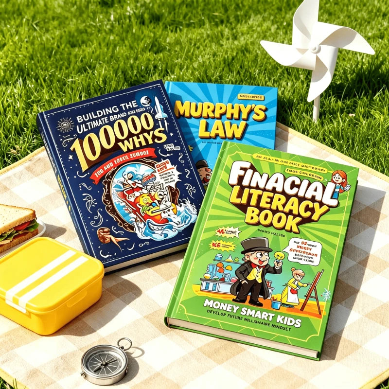 Kids Financial Literacy Book, Children's Comic Style Money Learning Book, All-in-One Money Dictionary for Kids  English Book