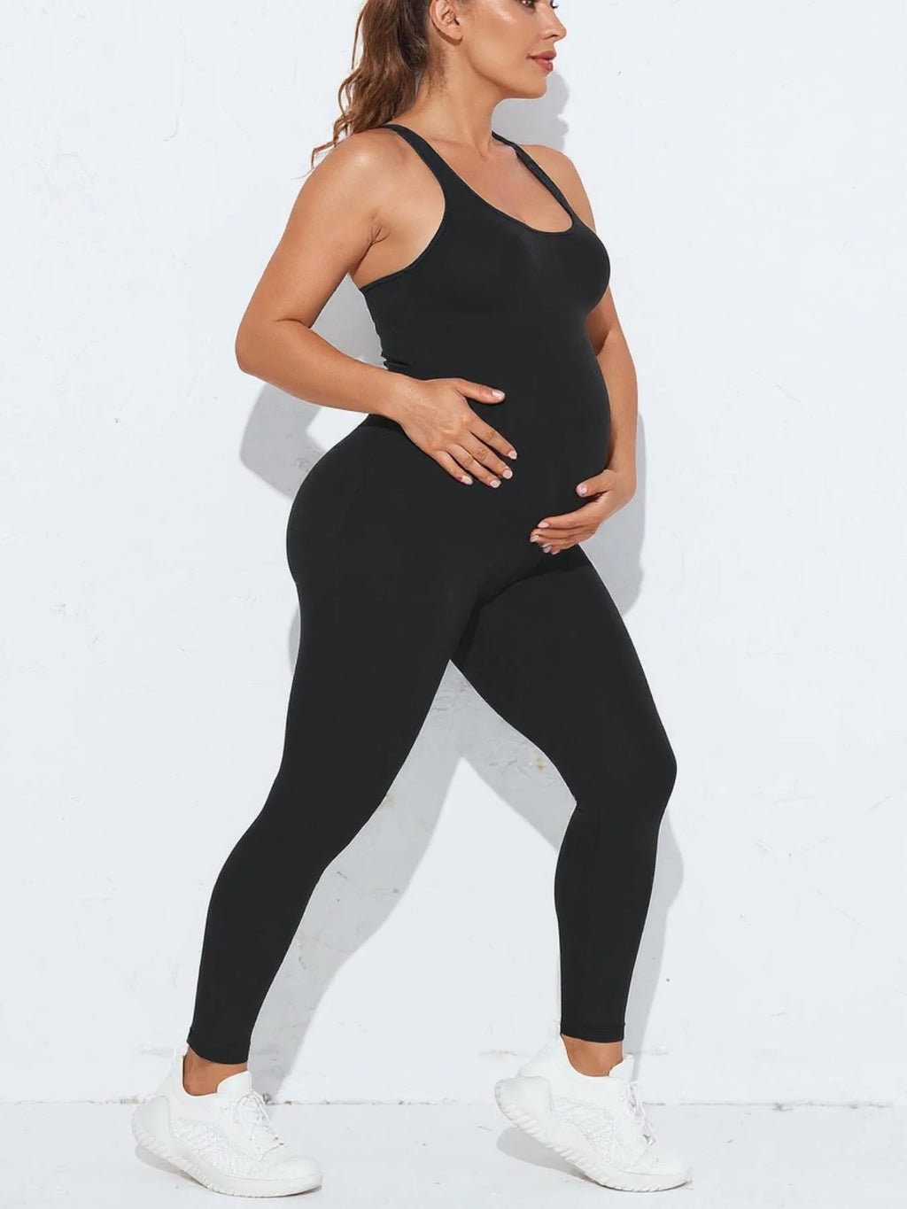 Pregnant Women Sleeveless Tank Top Shapewear Pregnancy Fitness Yoga Jumpsuit Women's Maternity Bodysuit