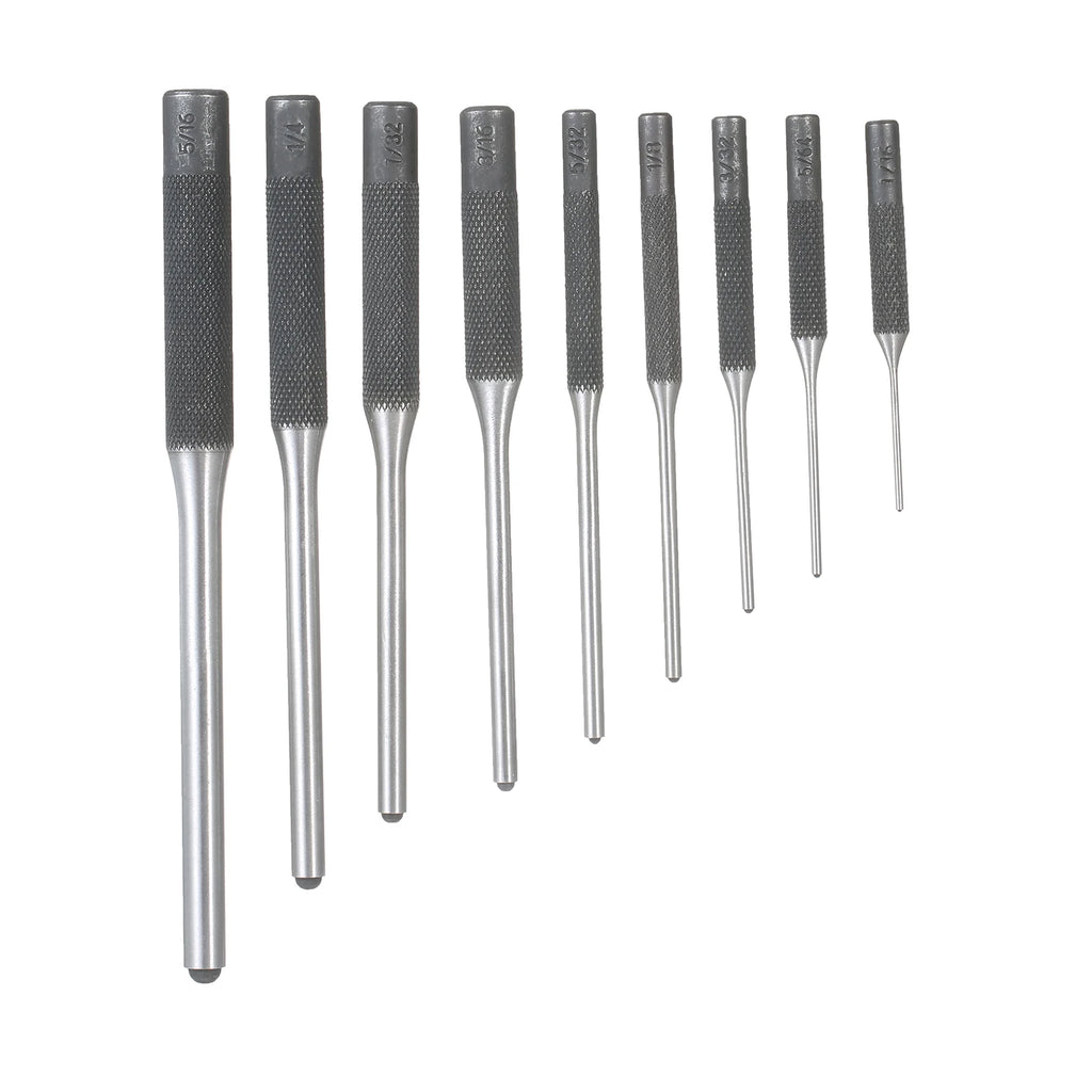 9 Pieces Roll Pin Punch Set Steel Punches Hand Pin Removing Tool with Carrying Case for Jewelers Watchmakers Carpenters