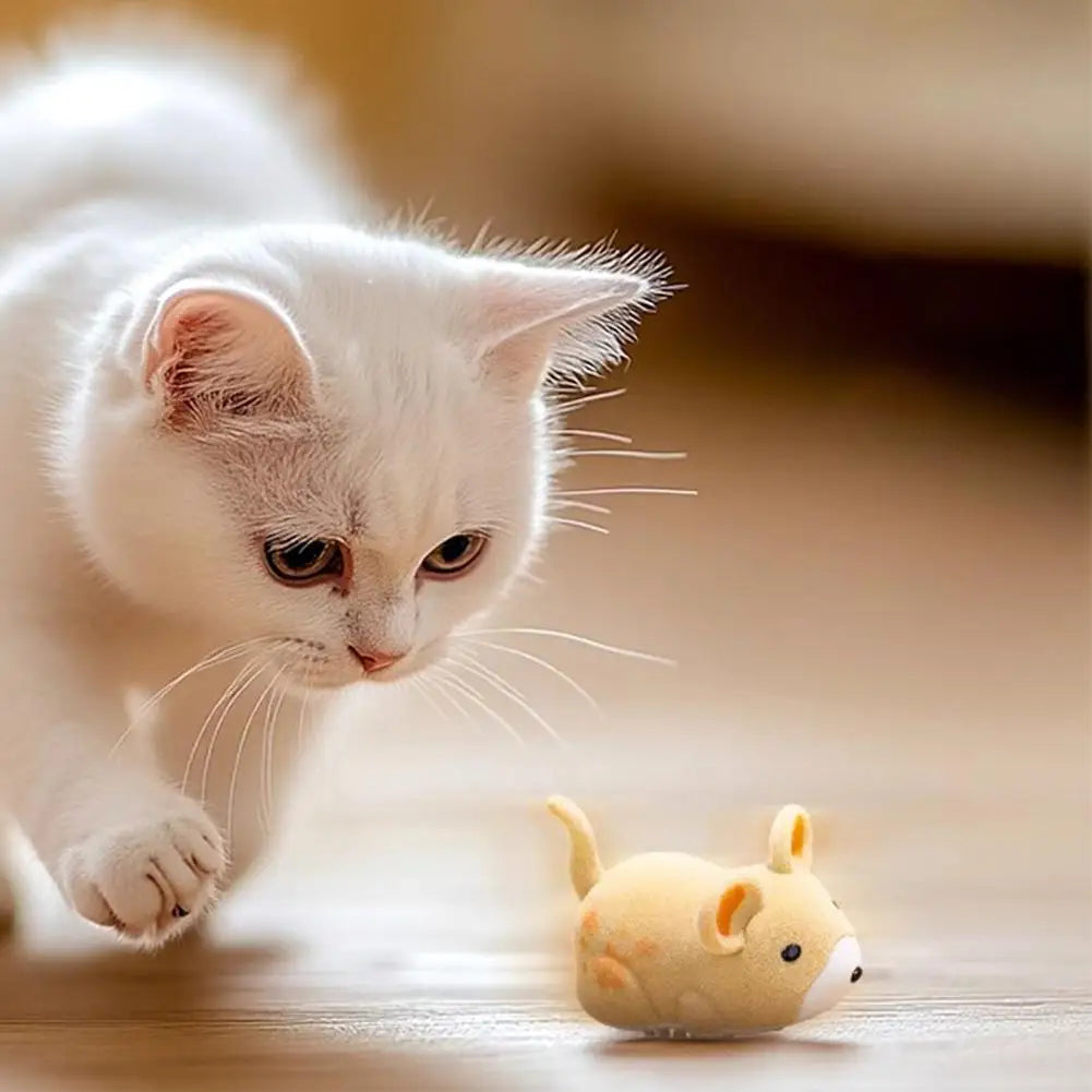 Interactive Cat Toys for Indoor Cats Cat Mouse Toy Electric Vibration Mouse Automatic Moving Kitten Toys Home