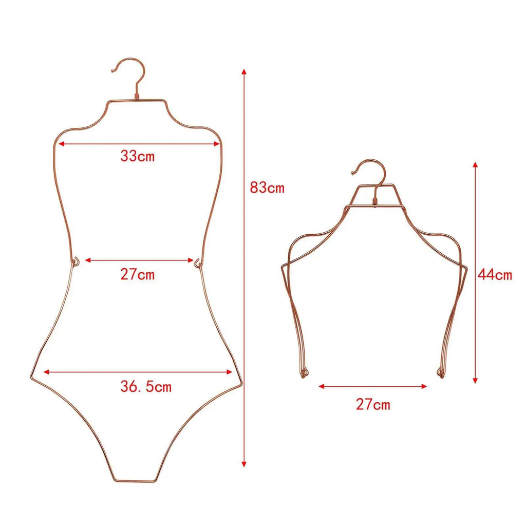 Body Shape Lingerie Hanger Foldable Durable Closet Organizer Swimsuit Hanger for Closet for Stores Boutiques Show Window Bedroom
