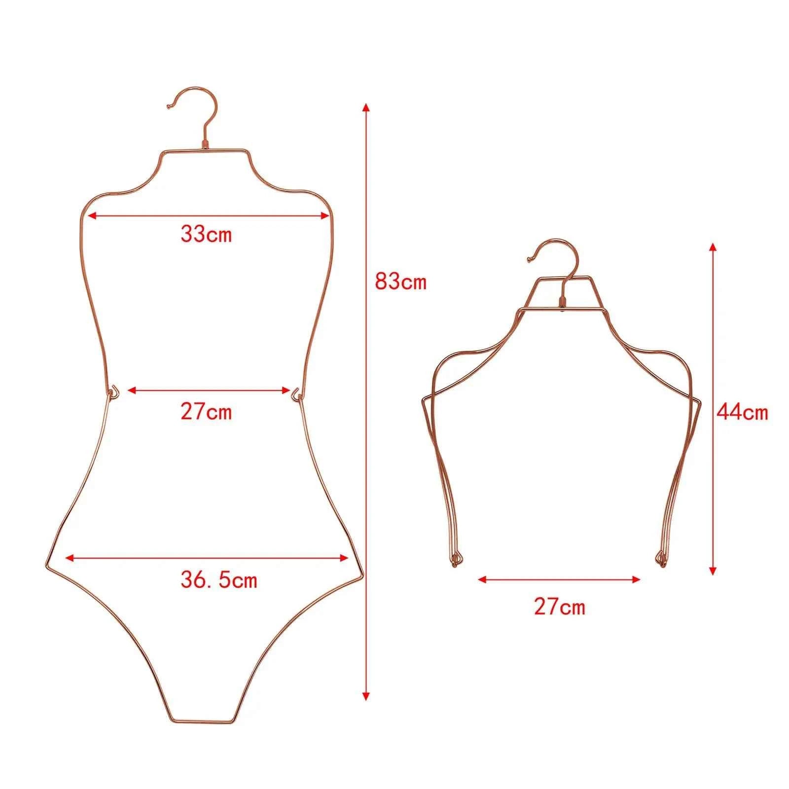 Body Shape Lingerie Hanger Foldable Durable Closet Organizer Swimsuit Hanger for Closet for Stores Boutiques Show Window Bedroom