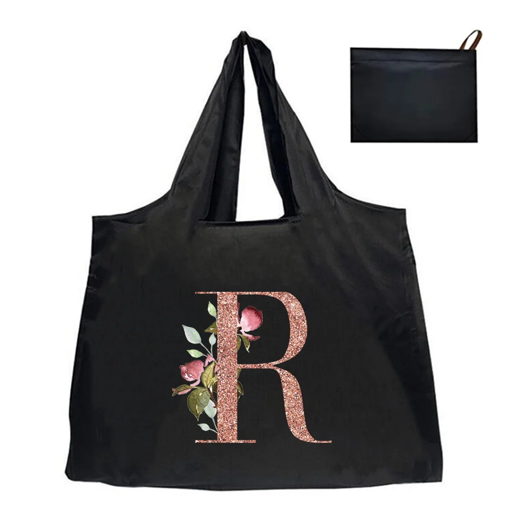 Shopping Bag Tote Bag Foldle Grocery Organizer Reusable Handbags Shoulder Bags Convenient Large-Capacity Large Tote For Fashion