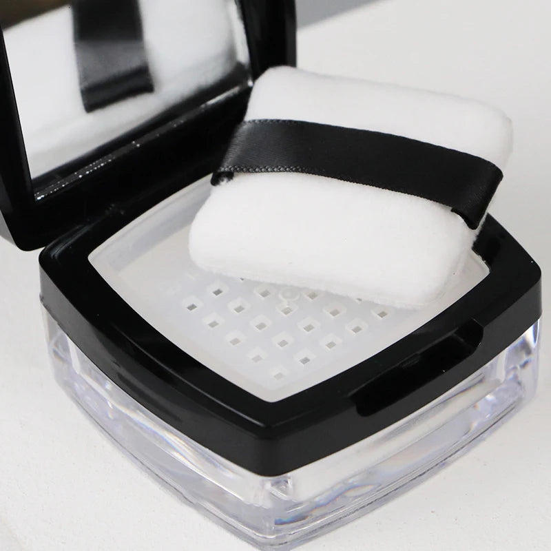 Powder Box Empty Portable Mini 5g Sieve Loose Powder Pot Square Box with Powder Puff Travel Makeup Jar Sifter Cosmetic Container