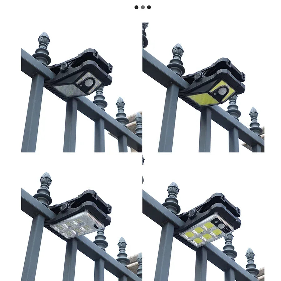 KDULIT Solar Garden Lights Outdoor Solar Clip Light Waterproof Motion Sensor Camping Lamp Fence Street Landscape Wall Decoration