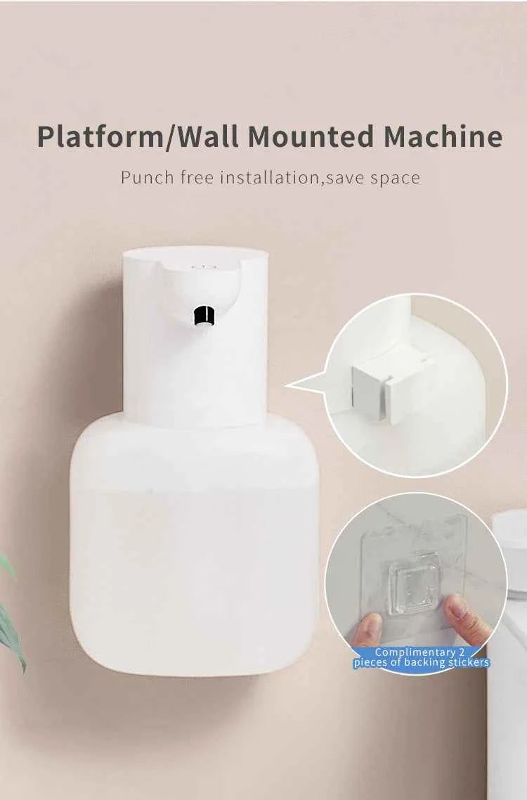 New Wall Mounted Automatic Soap Dispenser Foam Smart Hand Washing Machine 500ml Liquid Rechargeable Bathroom Induction Sensor