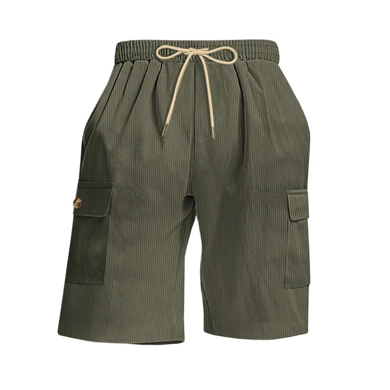 American Men's Heavy Loose Four Seasons Hip Hop Casual Sports Running Corduroy Tooling Shorts