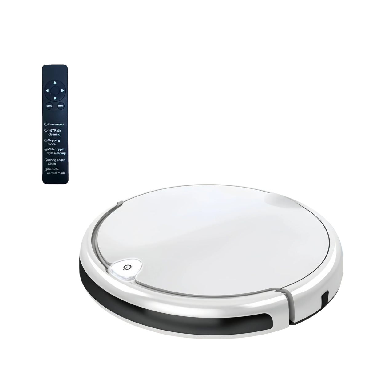 WHITE Color Robot Vacuum Cleaner With Mop – Slim Design, Wet & Dry