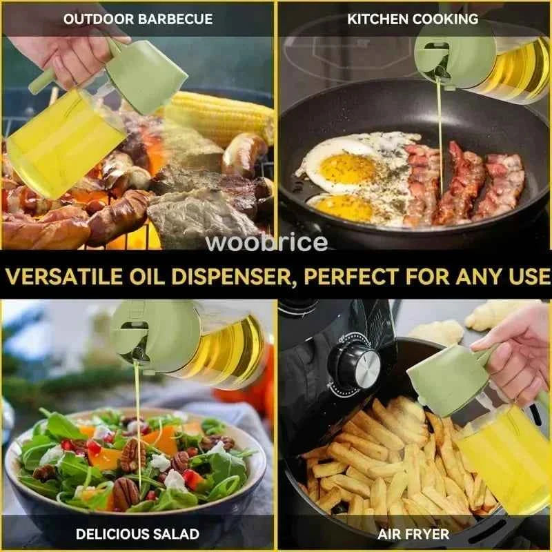 Dual Purpose Glass Oil Bottle Kitchen Spray Oil Sprayer Bottle Kitchen Oils Spray Can Leakproof Oil Spray Bottle Household