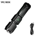 High Strong Flash Light Portable Rechargeable Spotlights High Power LED Flashlight Camping Ultra Powerful Flashlight Lamp Work