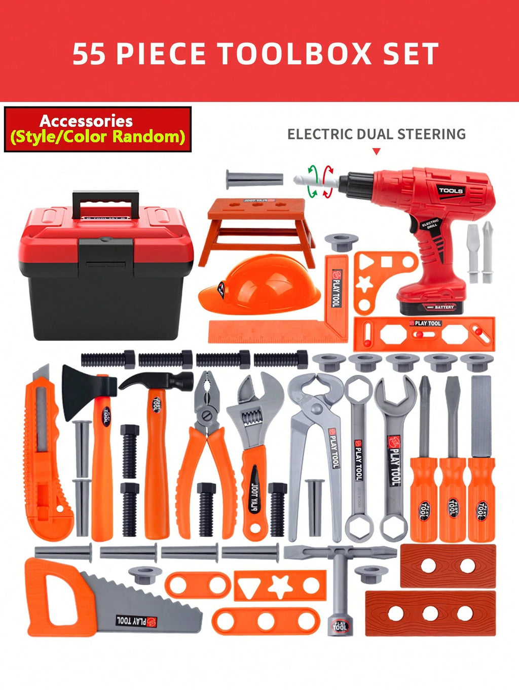 Kids Pretend Tool Kit Educational Toys Simulation Repair Tools Toys Drill Game Learning Engineering Puzzle Toys Gifts for Boys