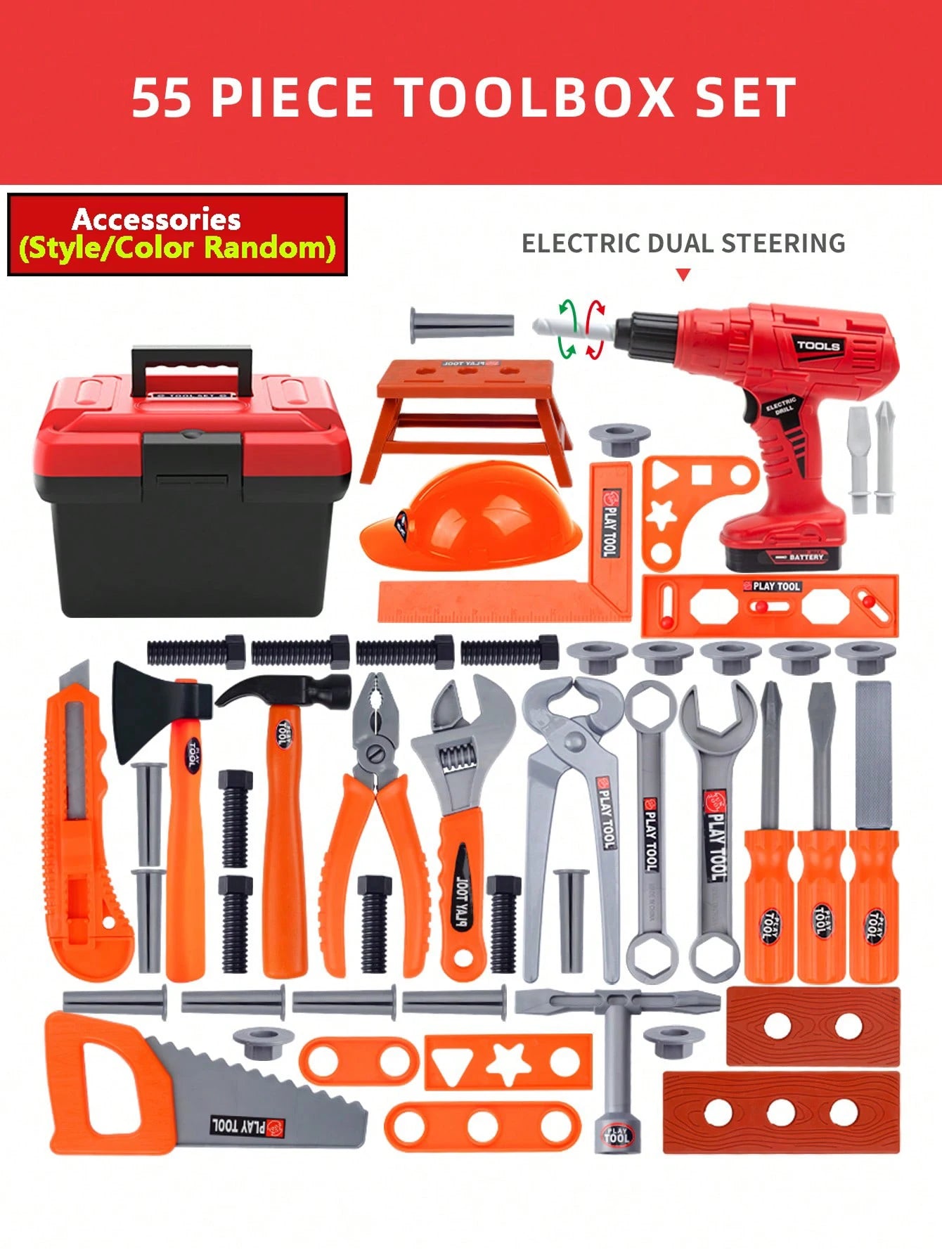 Kids Pretend Tool Kit Educational Toys Simulation Repair Tools Toys Drill Game Learning Engineering Puzzle Toys Gifts for Boys