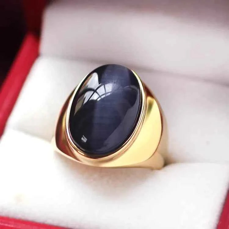 925 Silver Color Luxury Black Stone Ring Stainless Steel Wedding Rings for Men Female Party Jewelry Fashion Accessories Gifts