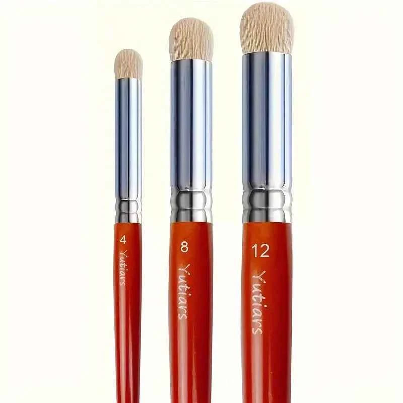 Paint Brush Set, Fine Detail Wood Handle Brushes for Miniature Art Painting, Acrylic, Watercolor - Micro Detailing & Drybrush