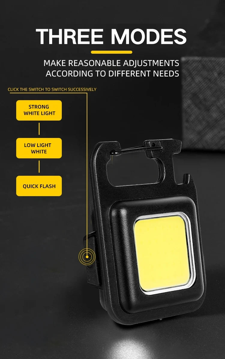 LED Mini Multifunctional Flashlight Super Bright EDC Key Chain Light Outdoor Keychain Emergency Camping Flashlight Accessories