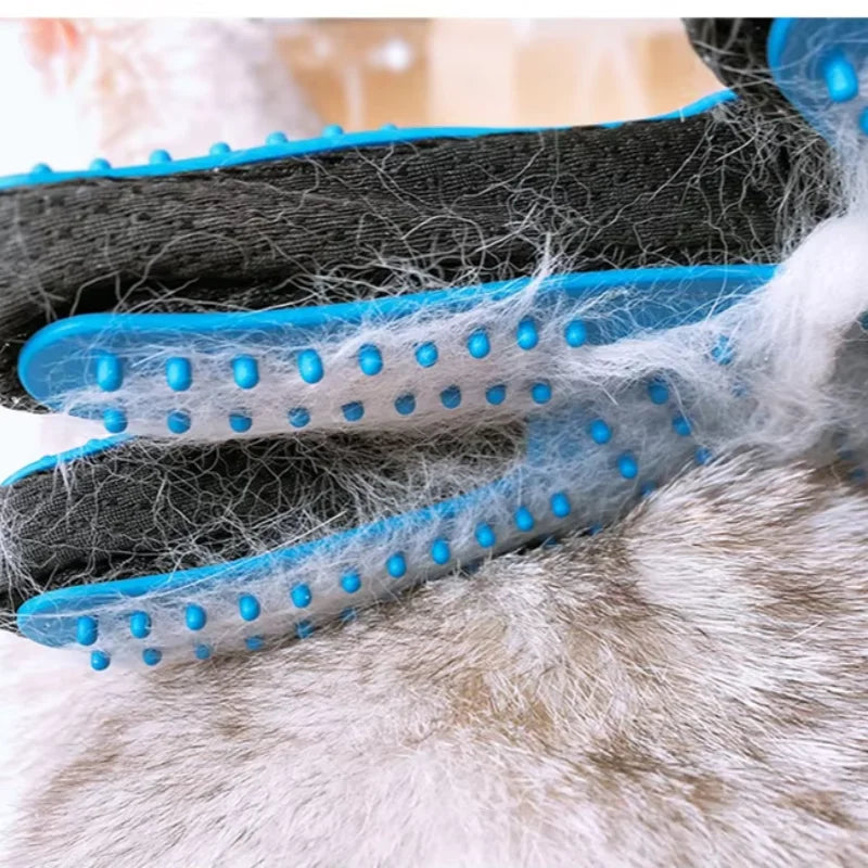 2-in-1 Pet Grooming Brush and Bath Cleaning Glove