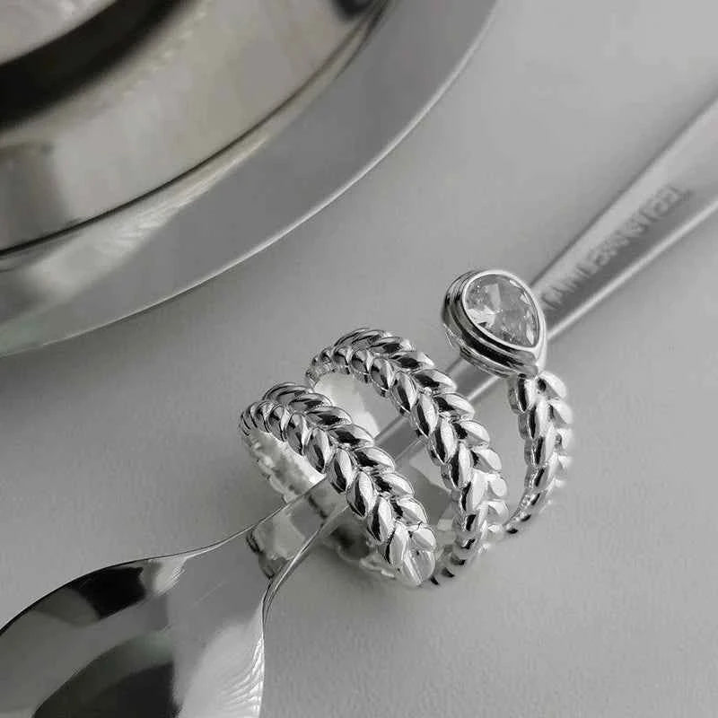 VENTFILLE 925 Sterling Silver Irregular Ring for Women Geometry Versatile Minimalism  Accessories Jewelry Gift Dropshipping