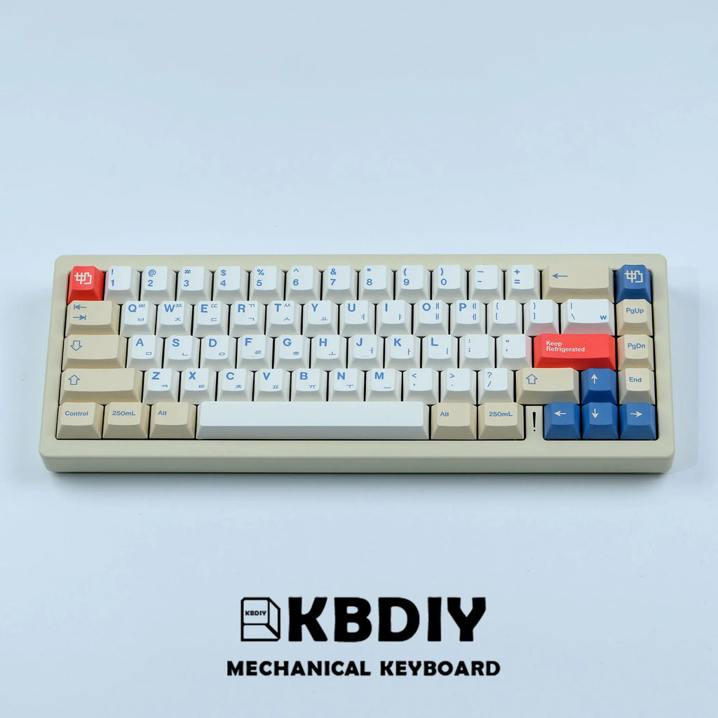 KBDiy 135 Keys/Set GMK Soymilk PBT Keycaps Cherry Profile MX Switch Korean Keycap for Mechanical Gaming Keyboard Custom Key Caps