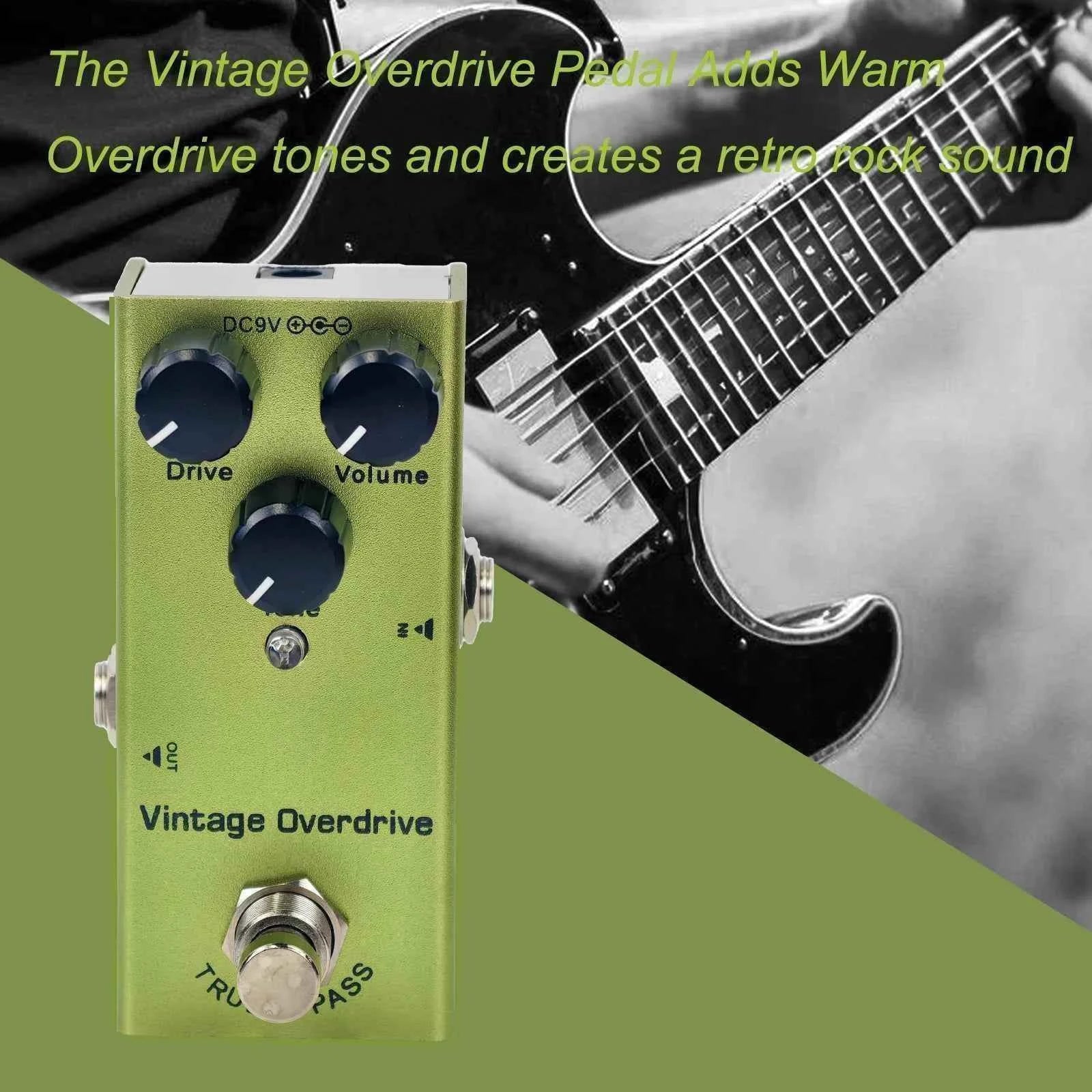 Electric Guitar Pedal Overdrive/ Distortion/Chorus/Delay/Tremolo Delay True Bypass, Durable Design for Versatile Tones