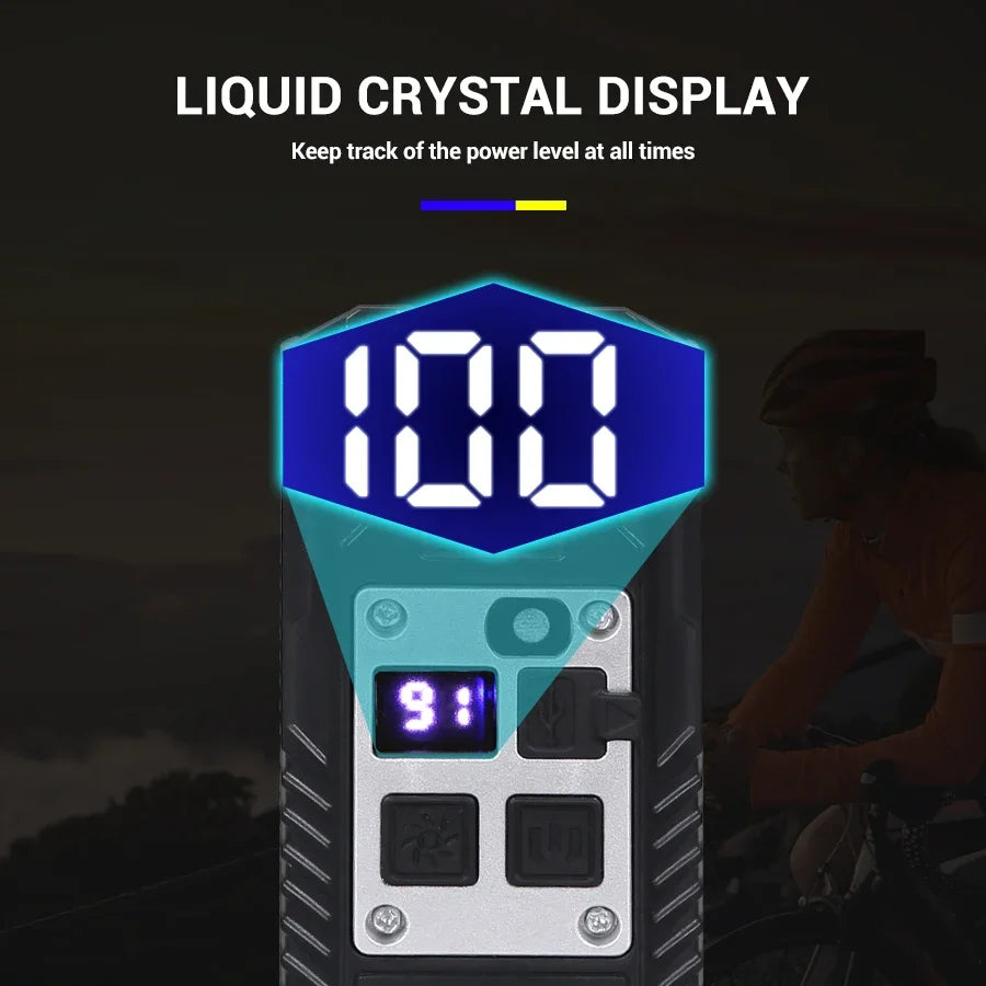 KDULIT 9 LED Bicycle Headlight USB Rechargeable Bike Lamp Super Bright Handlebar Lights Outdoor Waterproof Cycling  Front Light