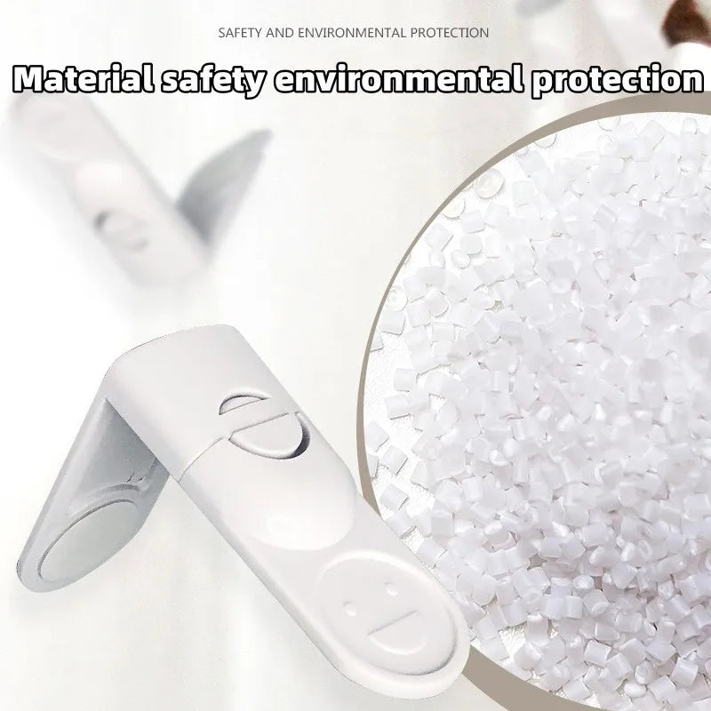 Baby Safety Lock Drawer Anti-Pinching Hand Cabinet Drawer Locks Plastic White Safety Buckle for Children Security Protection