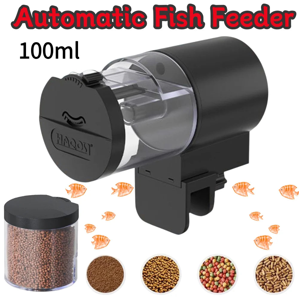 100ml Multifunctional Automatic Fish Feeder for Aquarium Capacity Auto Fish Feeders Auto Fish Food Dispenser for Auto Feeder