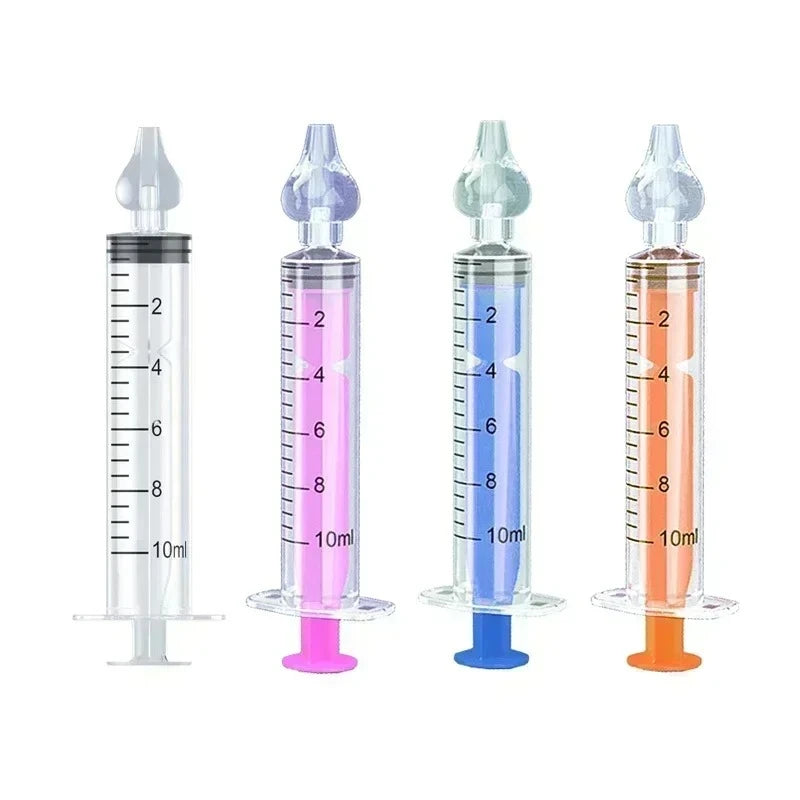 10ML Baby Nasal Aspirator Syringe Baby Nose Cleaner Rhinitis Nasal Washer Irrigator Needle Baby Nose Washing for Children