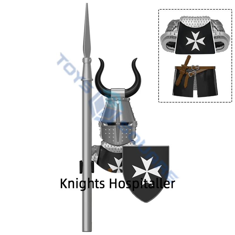 The Medieval Teutonic Knights Hospitaller Model Blocks MOC Bricks Set Toys For Children DT8901