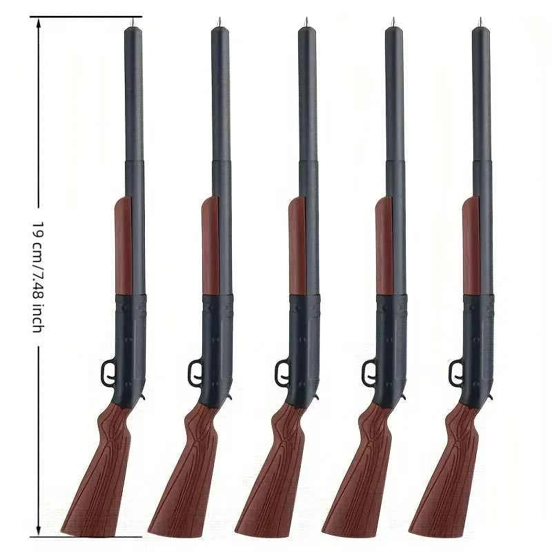 5pcs Unique Design Smooth Writing Gun Pen, Pen Gun, Writing Instrument,Office Supplies, Stylish Pen, Fun Stationer,Ballpoint Pen