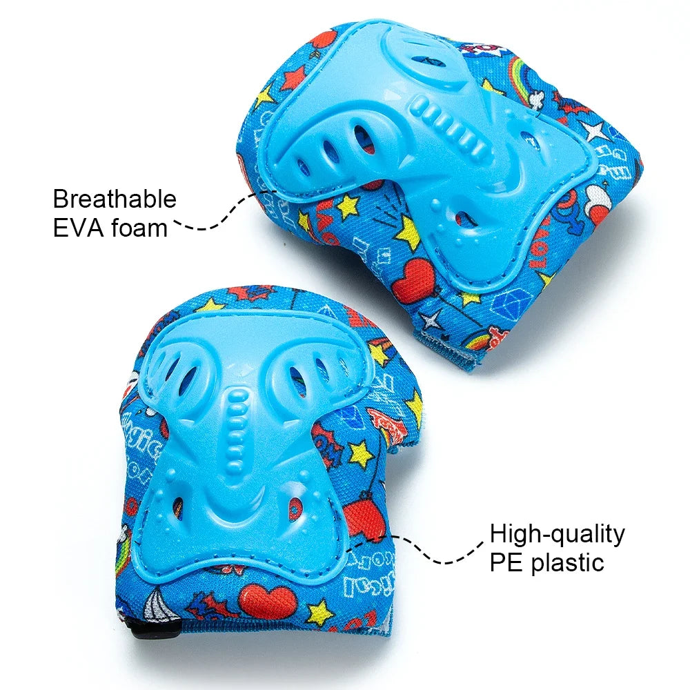 Kids 3-12 Years Knee Pad Elbow Pads Guards Protective Gear Set for Roller Skates Cycling Skateboard Inline Skatings Scooter