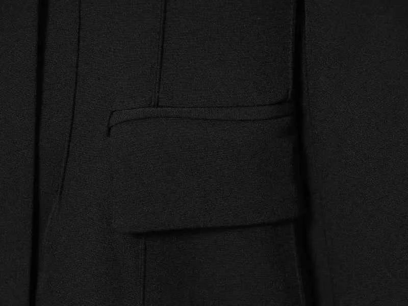 ETJ 2025 women's new fashion design three-dimensional cut high collar slim suit jacket & matching casual trousers