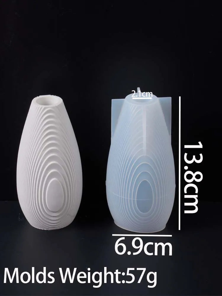 Nordic Ripples Vase Silicone Mold DIY Home Decor Ornaments Crafts Making Plaster Resin Flowerpot Casting Molds Home Decor