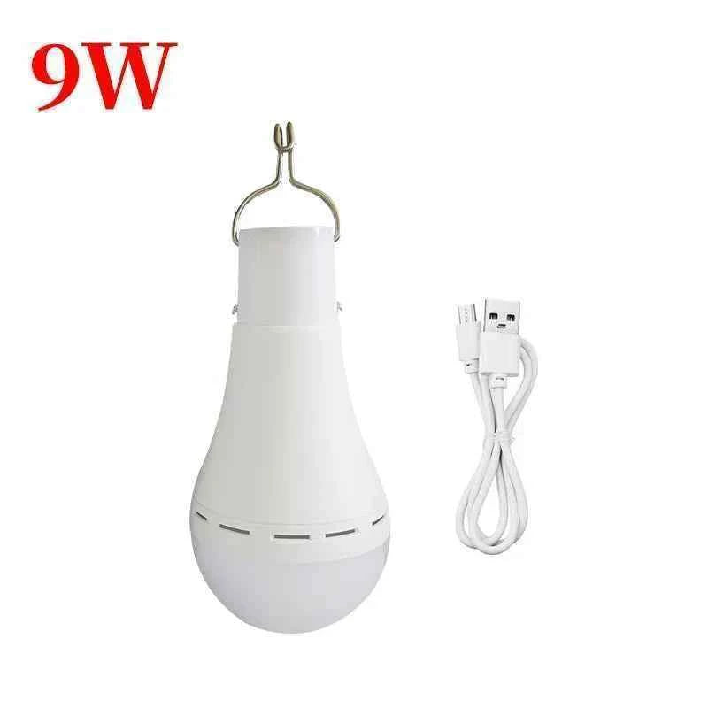 Solar Lights Waterproof USB Charged Hanging Emergency Sunlights Powered Lamps Outdoor Indoor House LED Solar Lamp Bulb Lights