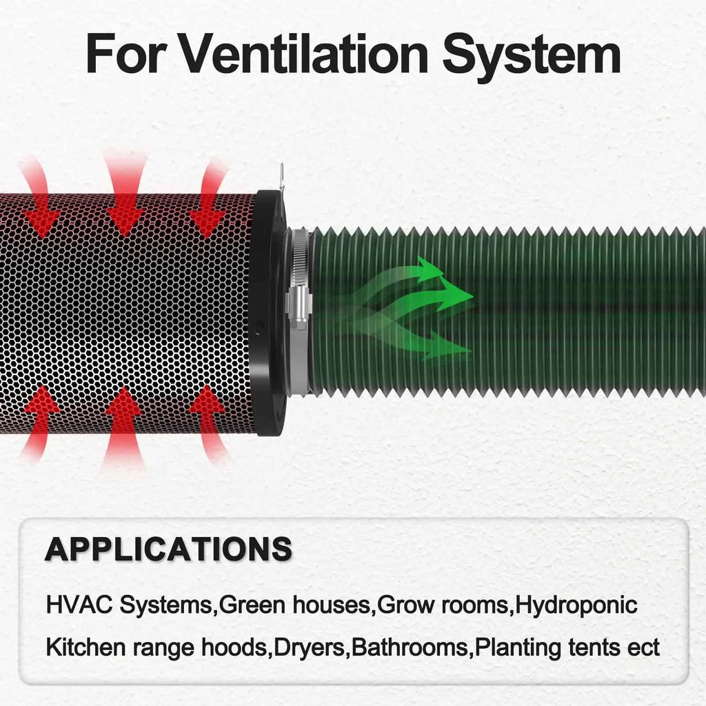 4 inch Dryer Vent Hose with 2 Stainless Steel Clamp Air Ducting Heavy-Duty Flexible Exhaust Pipe Kitchen