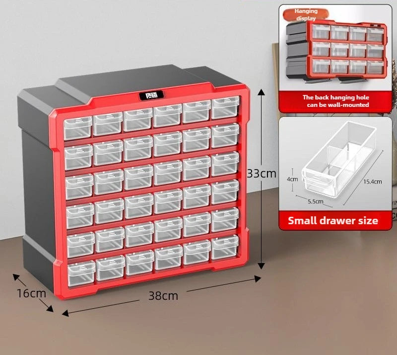 Hardware Toolbox Hanging Design Tool Parts Box Drawer-type Classification Storage Box Sturdy and Durable Tools Packaging