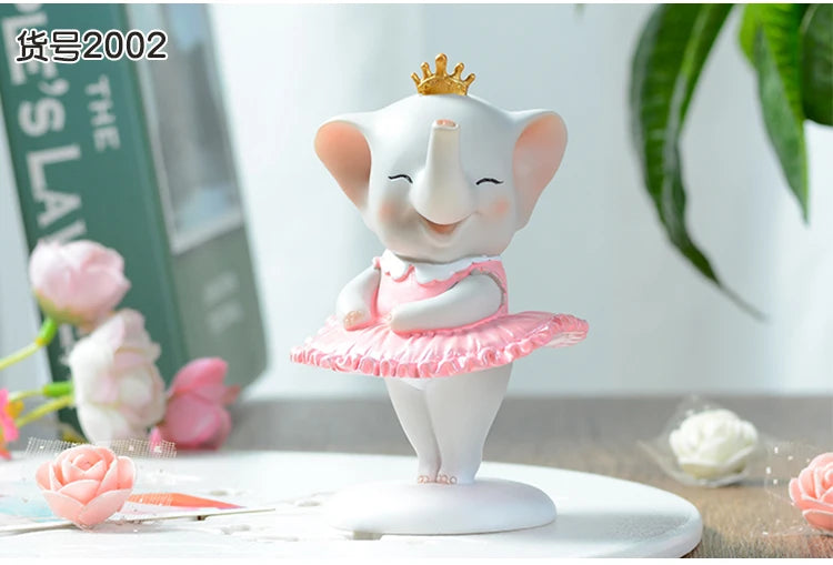 Happy Dancing Elephant Room Decor Home Decorations Cartoon Cute Elephant Ornament Home Decoration Accessories Desk Decoration